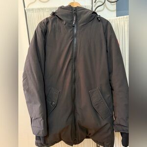 Authentic Ladies Canada Goose Rosemont Down Parka, Black, Large, Made in Canada